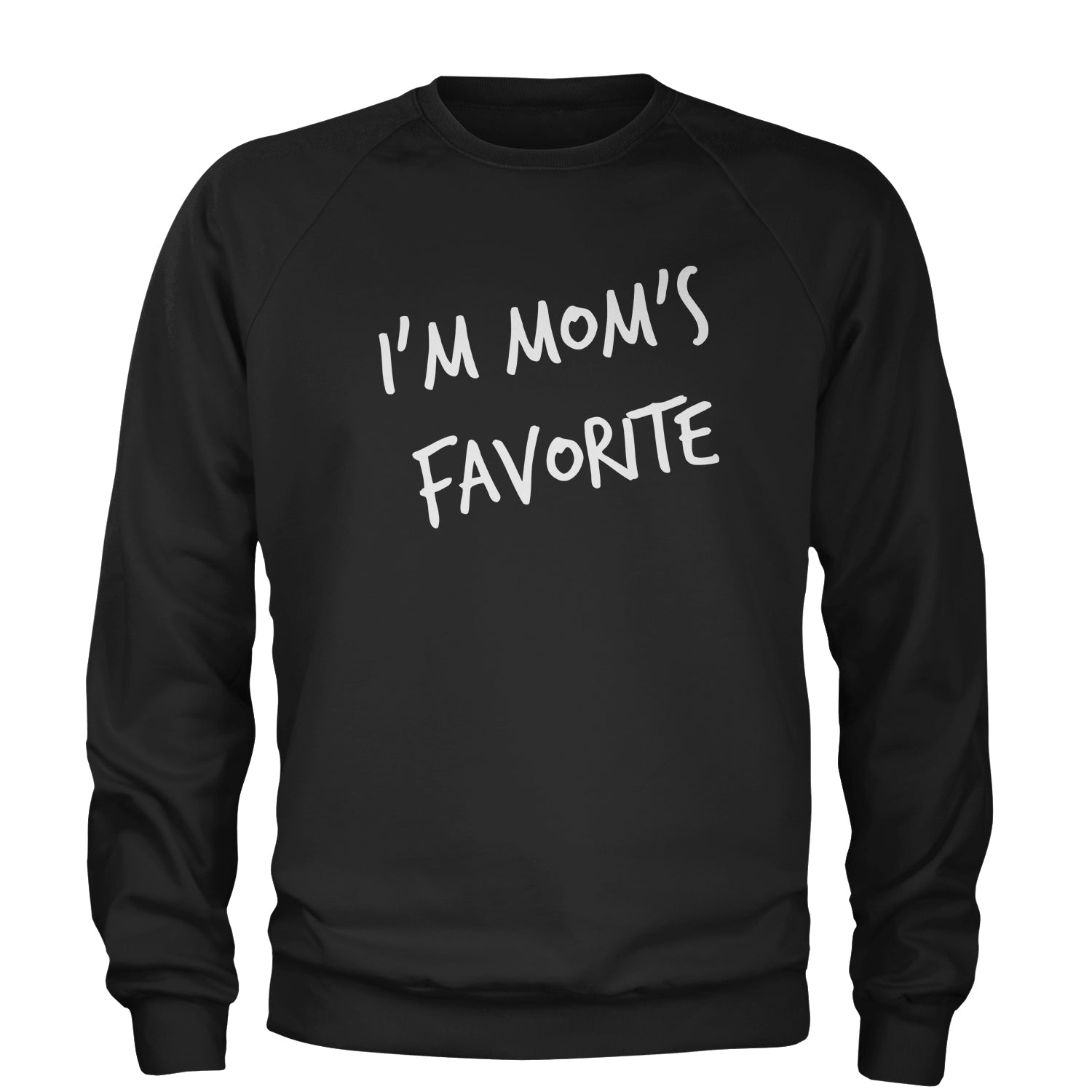 I'm Mom's Favorite Adult Crewneck Sweatshirt bear, buck, mama, papa by Expression Tees