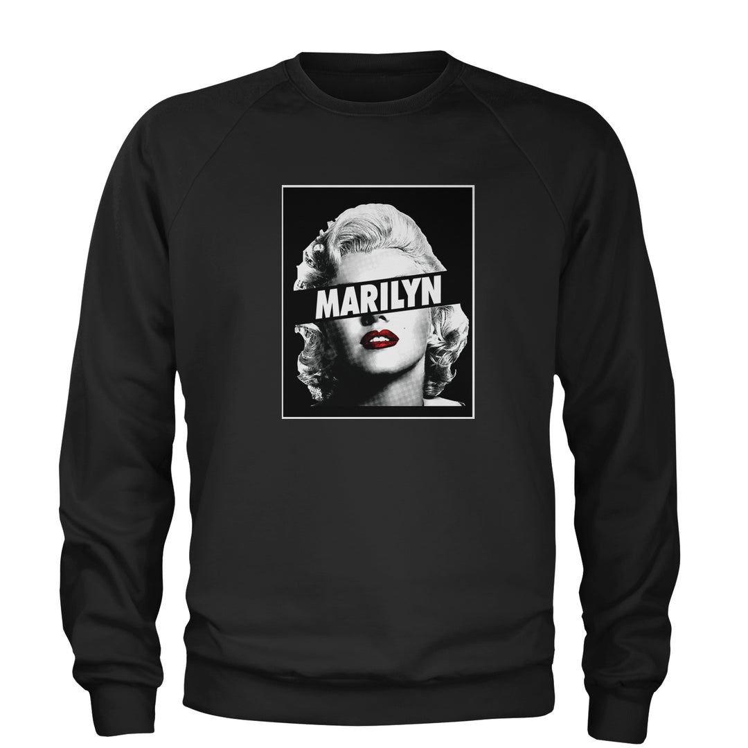 Marilyn Monroe Censored Adult Crewneck Sweatshirt american, icon, marilyn, monroe by Expression Tees