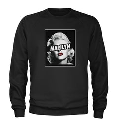 Marilyn Monroe Censored Adult Crewneck Sweatshirt american, icon, marilyn, monroe by Expression Tees