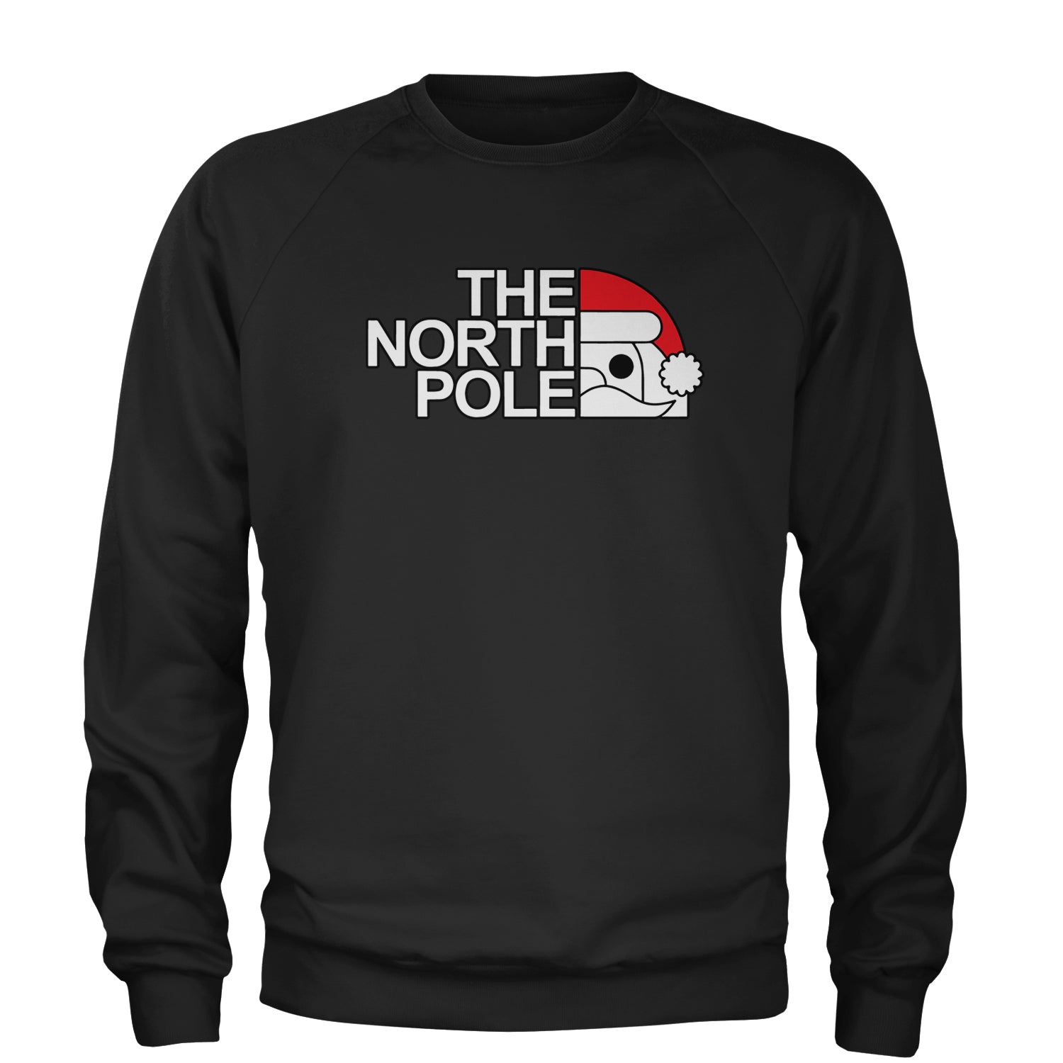 The North Pole Santa Adult Crewneck Sweatshirt christmas, funny, nick, old, santa, st, xmas by Expression Tees