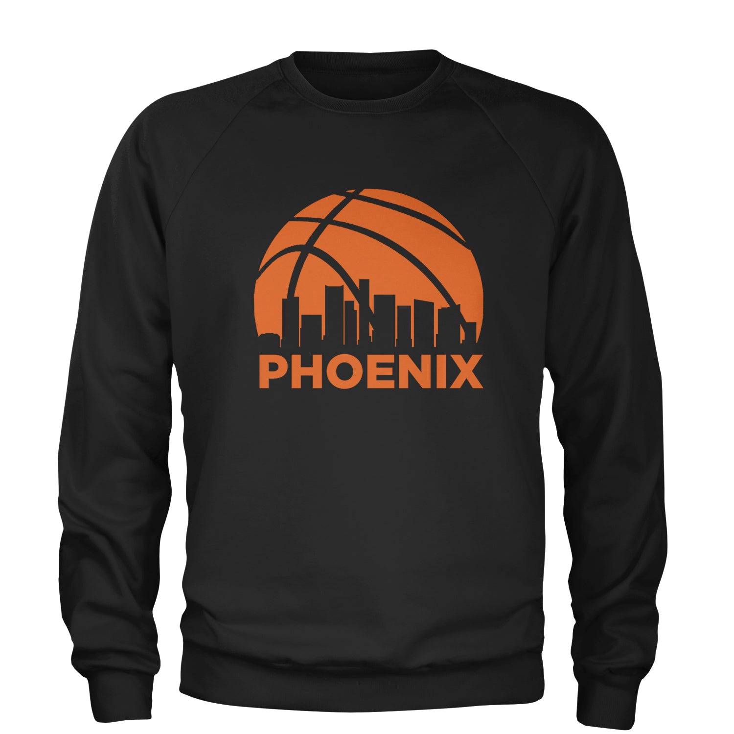 Phoenix Basketball Sunset City Skyline Adult Crewneck Sweatshirt