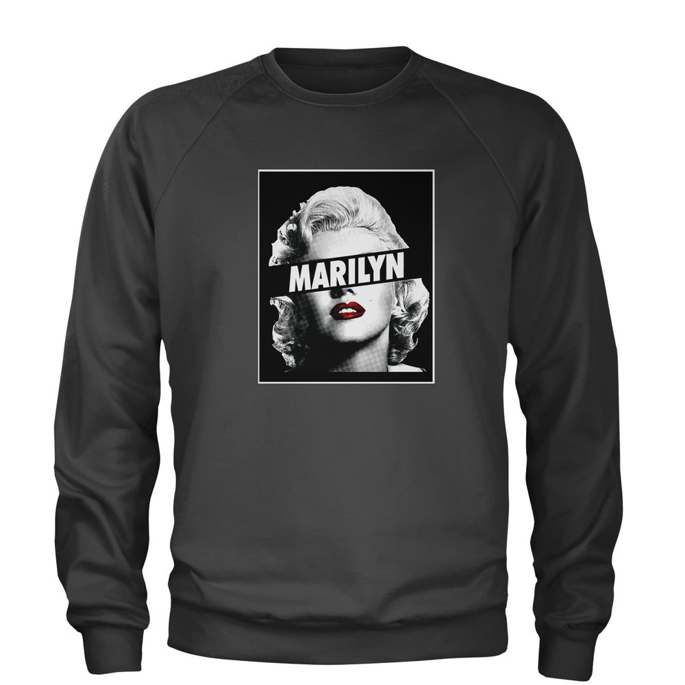 Marilyn Monroe Censored Adult Crewneck Sweatshirt american, icon, marilyn, monroe by Expression Tees