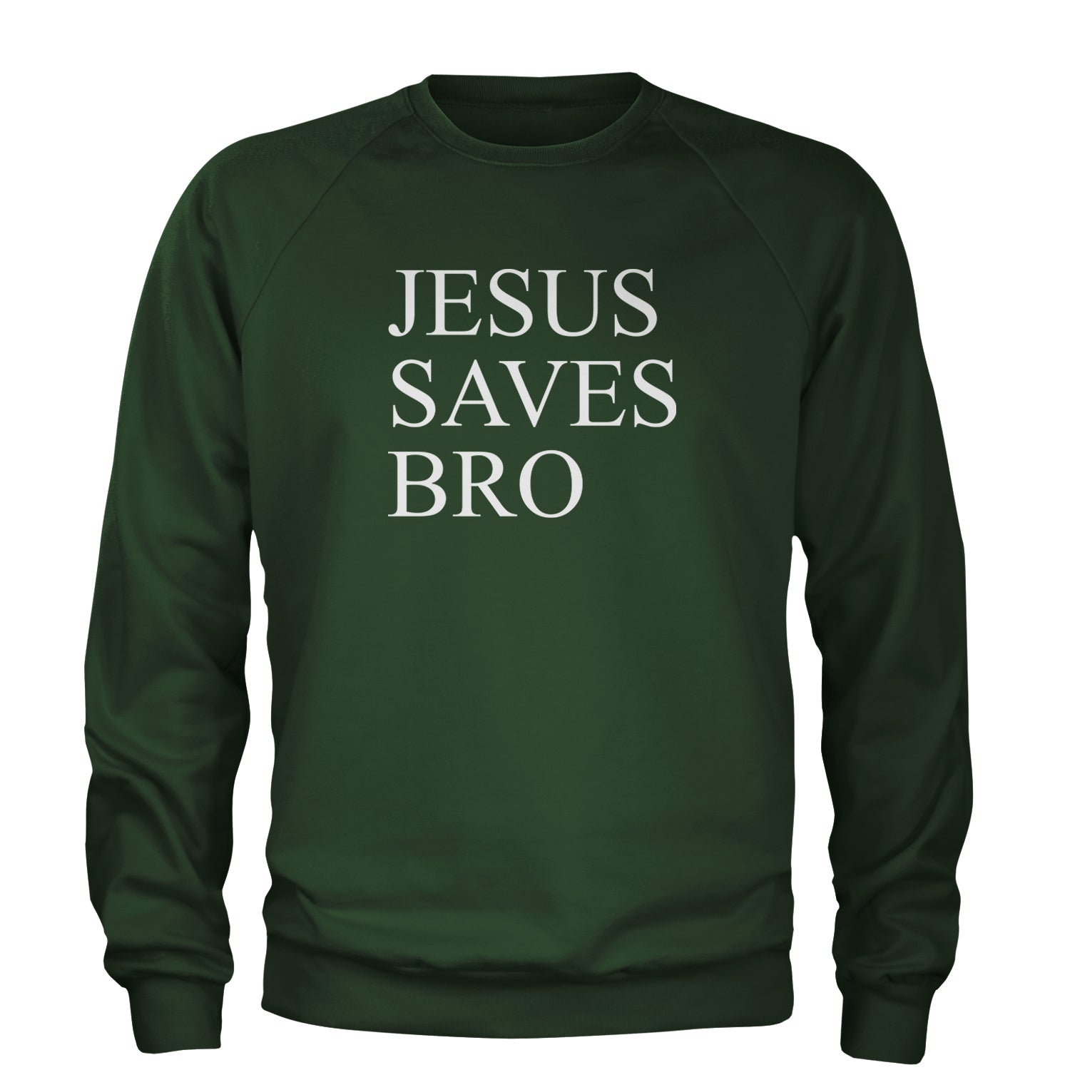 Jesus Saves Bro Adult Crewneck Sweatshirt catholic, christian, christianity, church, jesus, religion, religuous by Expression Tees