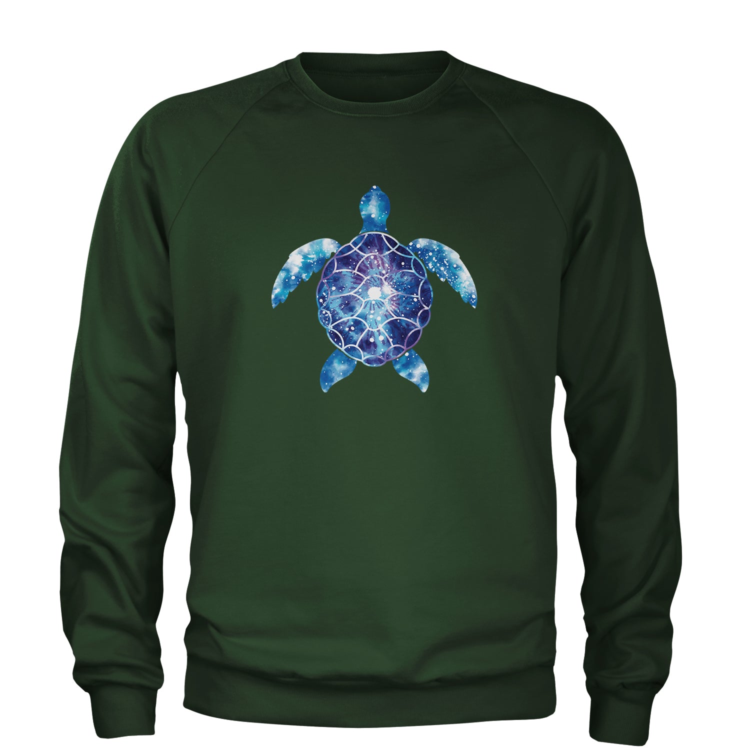Tie Dye Sea Turtle Adult Crewneck Sweatshirt eco, friendly, life, ocean, turtle by Expression Tees