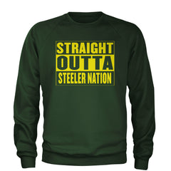 Straight Outta Steeler Nation Football  Adult Crewneck Sweatshirt