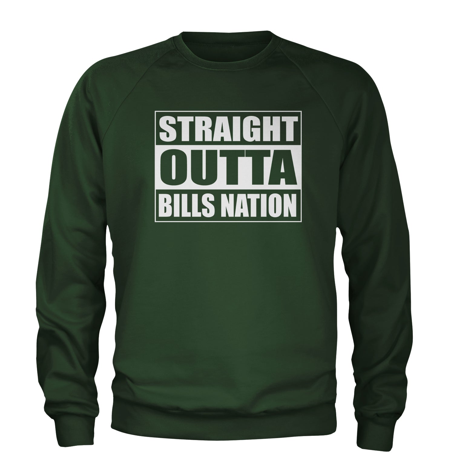 Straight Outta Bills Nation Adult Crewneck Sweatshirt bills, buffalo, football, new, york by Expression Tees