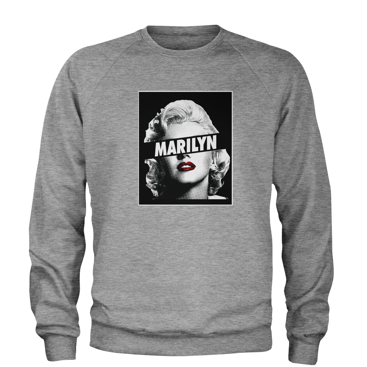 Marilyn Monroe Censored Adult Crewneck Sweatshirt american, icon, marilyn, monroe by Expression Tees