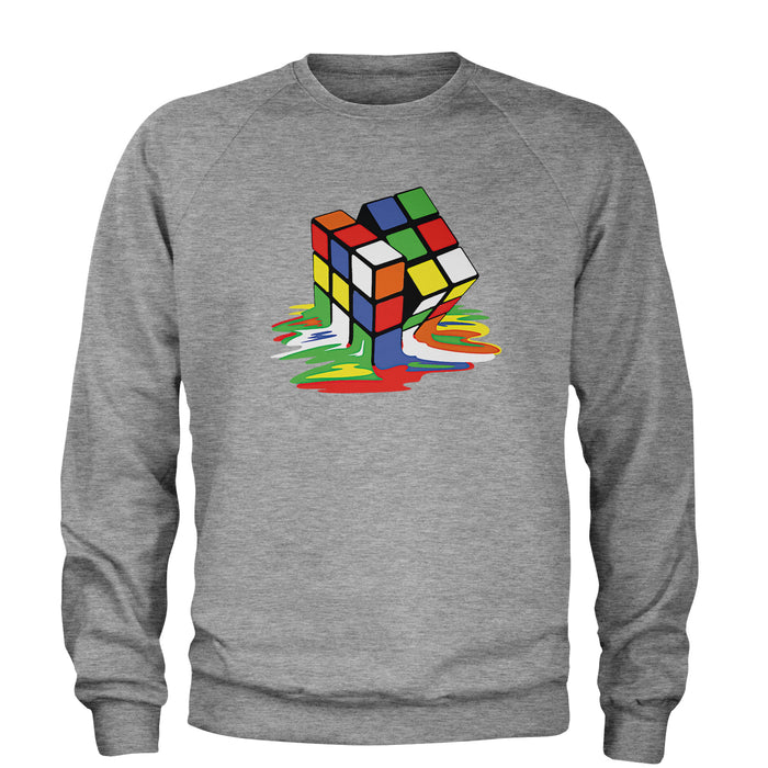 Melting Multi-Colored Cube Adult Crewneck Sweatshirt