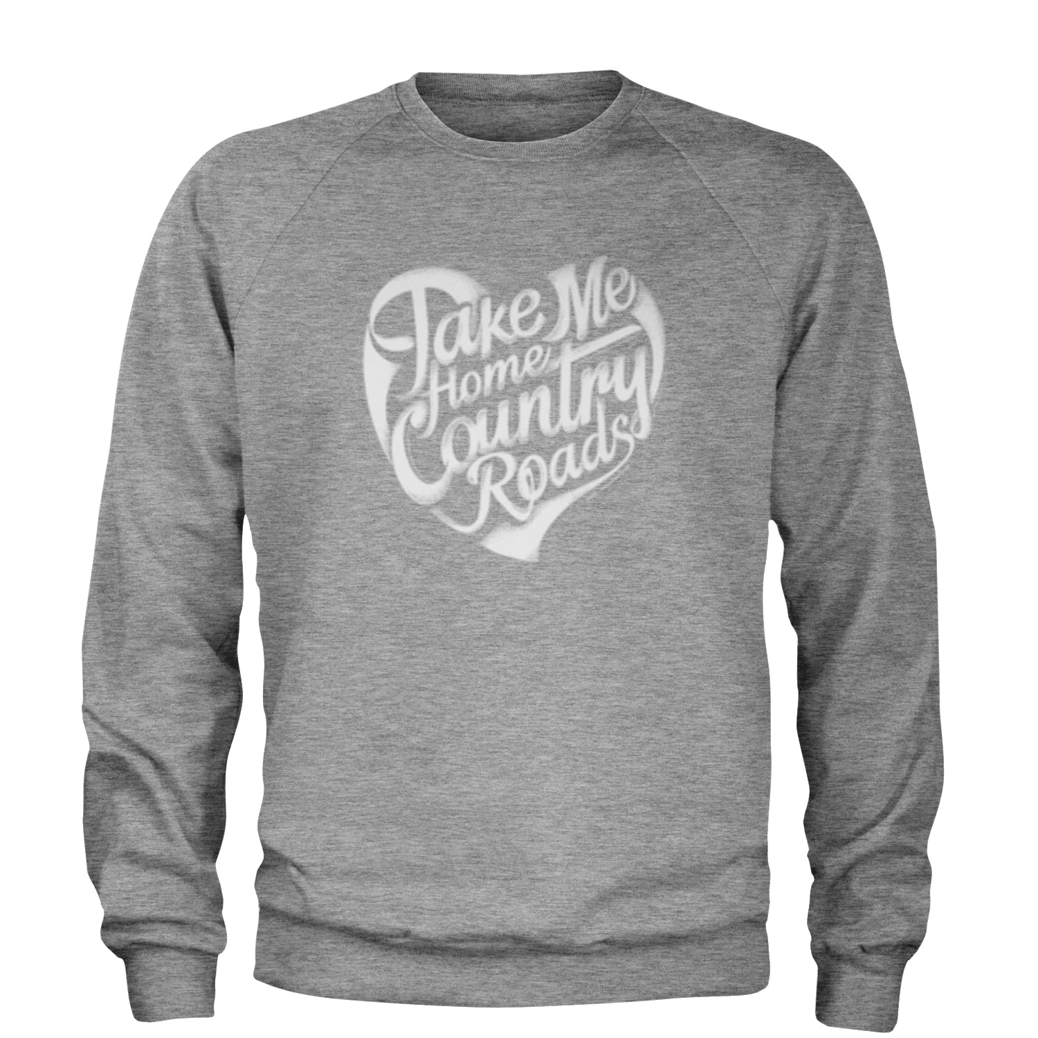 Take Me Home Country Roads Adult Crewneck Sweatshirt country, karaoke, roads by Expression Tees
