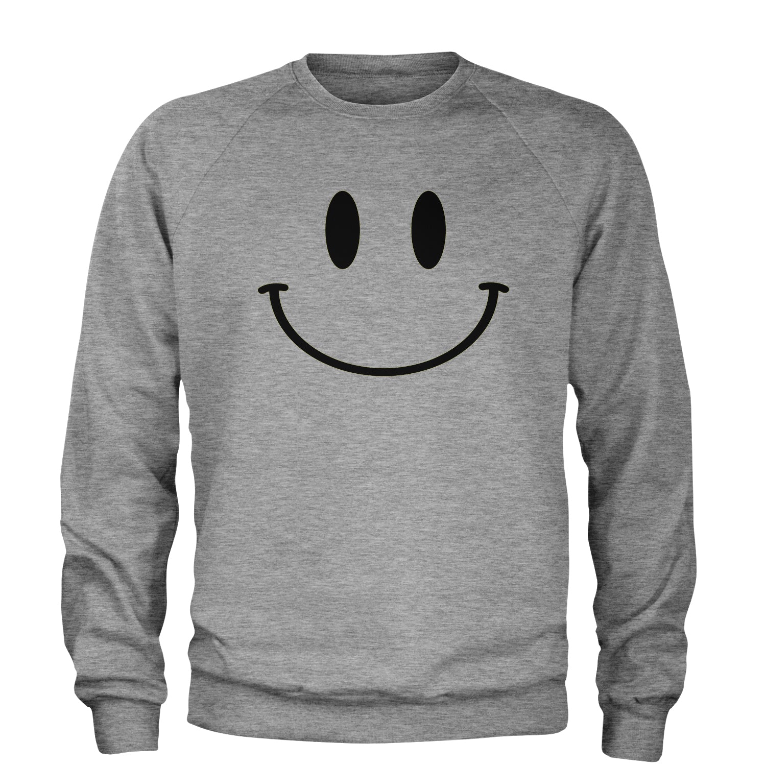 Emoticon Big Smile Face Adult Crewneck Sweatshirt emoji, emoticon, face, happy, smiley by Expression Tees