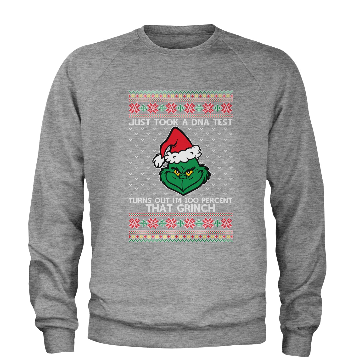 One Hundred Percent That Grinch Adult Crewneck Sweatshirt christmas, grinch, sweater, sweatshirt, ugly, xmas by Expression Tees