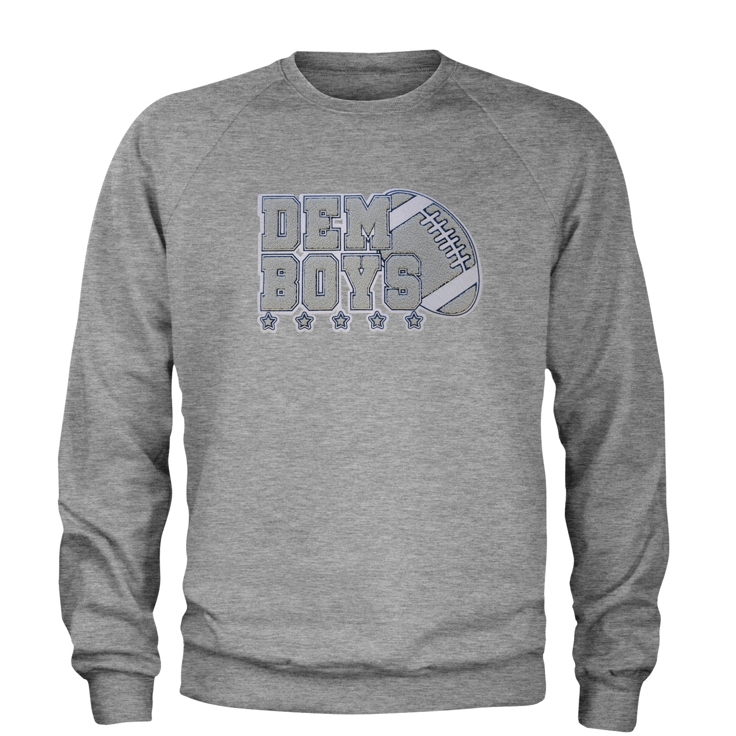 Dem Boys Embroidered Patch 2 Adult Crewneck Sweatshirt dallas, fan, jersey, team, texas by Expression Tees