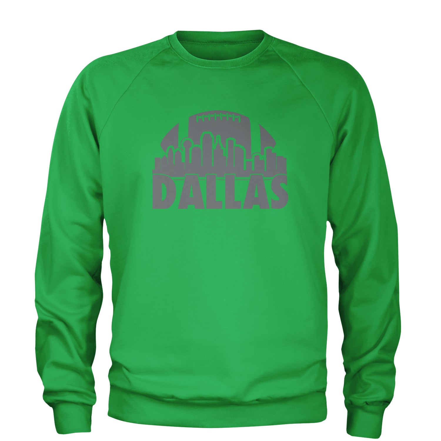 Dallas Texas Skyline Adult Crewneck Sweatshirt dallas, Texas by Expression Tees
