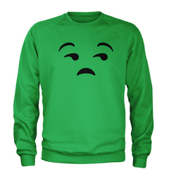 Emoticon Whatever Smile Face Adult Crewneck Sweatshirt cosplay, costume, dress, emoji, emote, face, halloween, smiley, up, yellow by Expression Tees