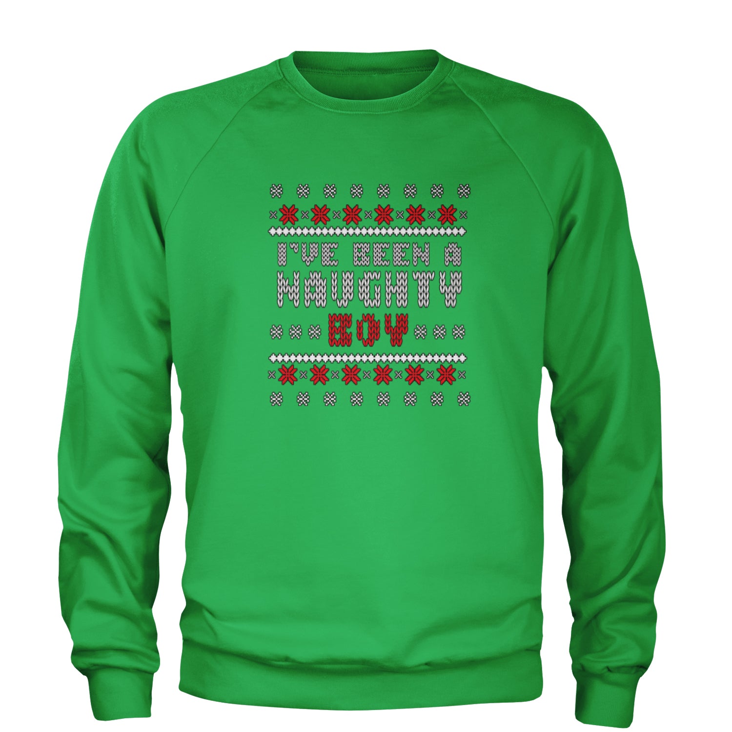 I've Been A Naughty Boy Ugly Christmas Adult Crewneck Sweatshirt list, naughty, nice, santa, ugly, xmas by Expression Tees
