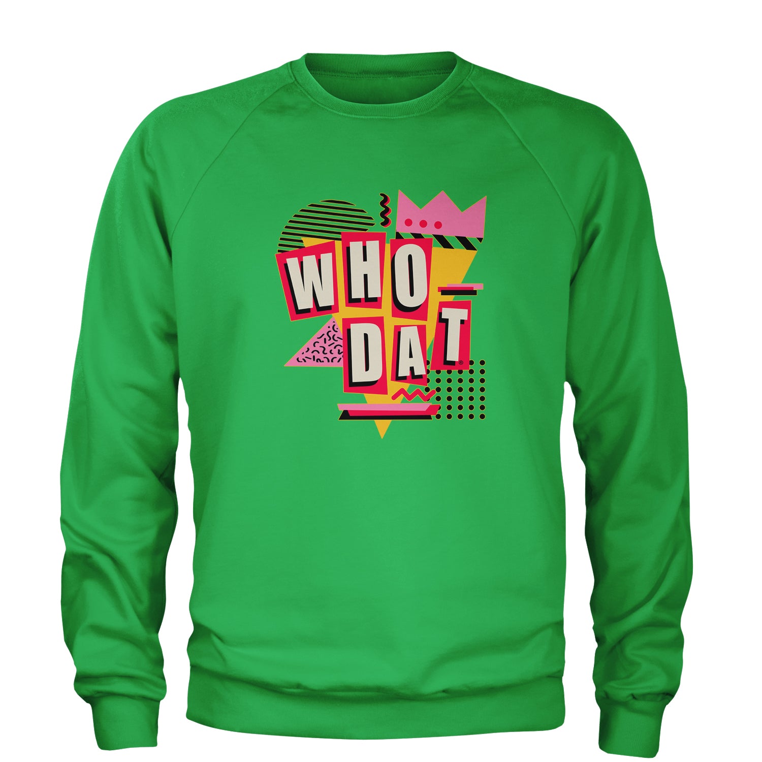 Who Dat New Orleans Adult Crewneck Sweatshirt brees, colston, drew, louisiana, marques, payton, sean by Expression Tees