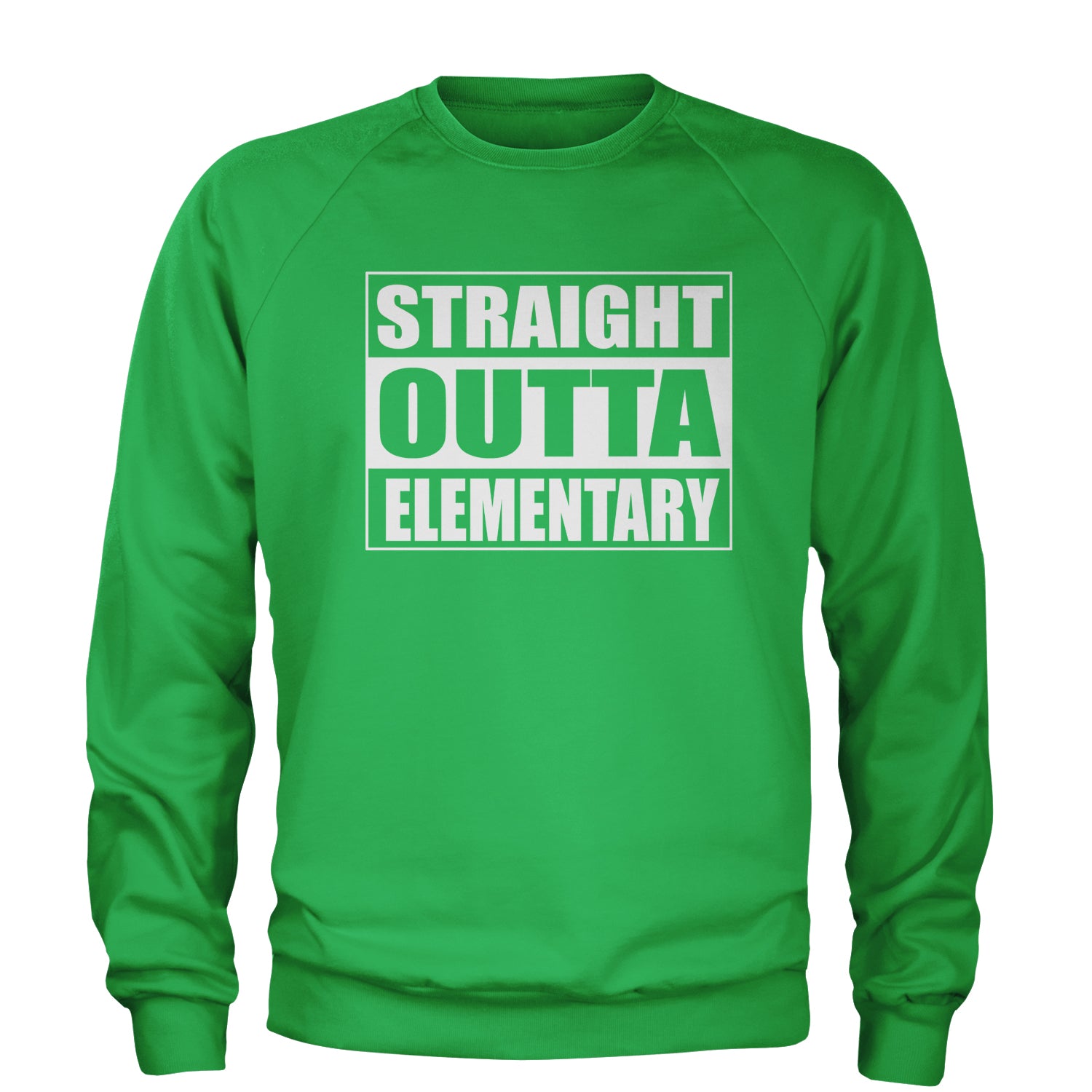 Straight Outta Elementary Adult Crewneck Sweatshirt 2020, 2021, 2022, class, of, quarantine, queen by Expression Tees