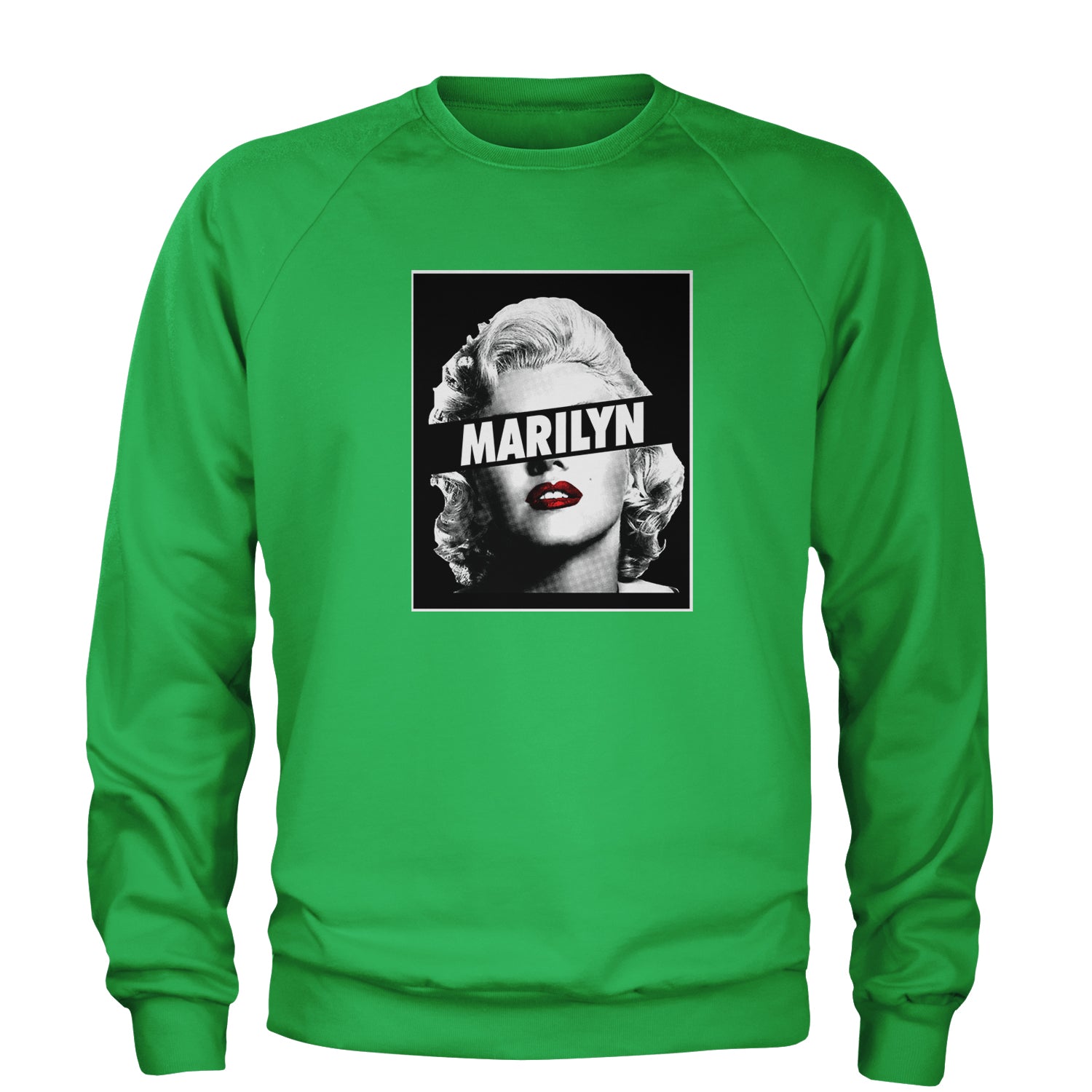 Marilyn Monroe Censored Adult Crewneck Sweatshirt american, icon, marilyn, monroe by Expression Tees