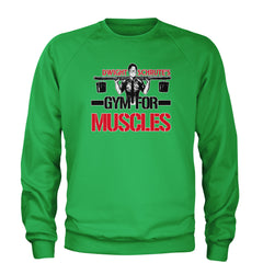 Dwight Schrute Gym For Muscles Office Workout Adult Crewneck Sweatshirt