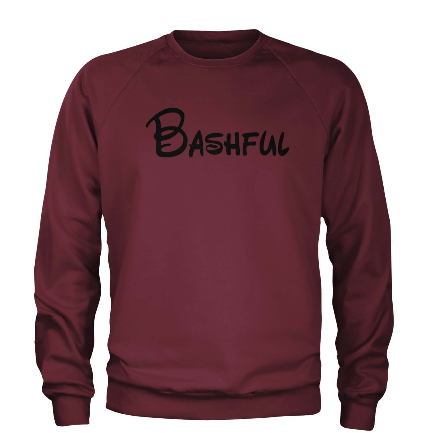 Bashful - 7 Dwarfs Costume Adult Crewneck Sweatshirt and, costume, dwarfs, group, halloween, matching, seven, snow, the, white by Expression Tees