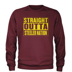 Straight Outta Steeler Nation Football  Adult Crewneck Sweatshirt