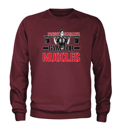 Dwight Schrute Gym For Muscles Office Workout Adult Crewneck Sweatshirt