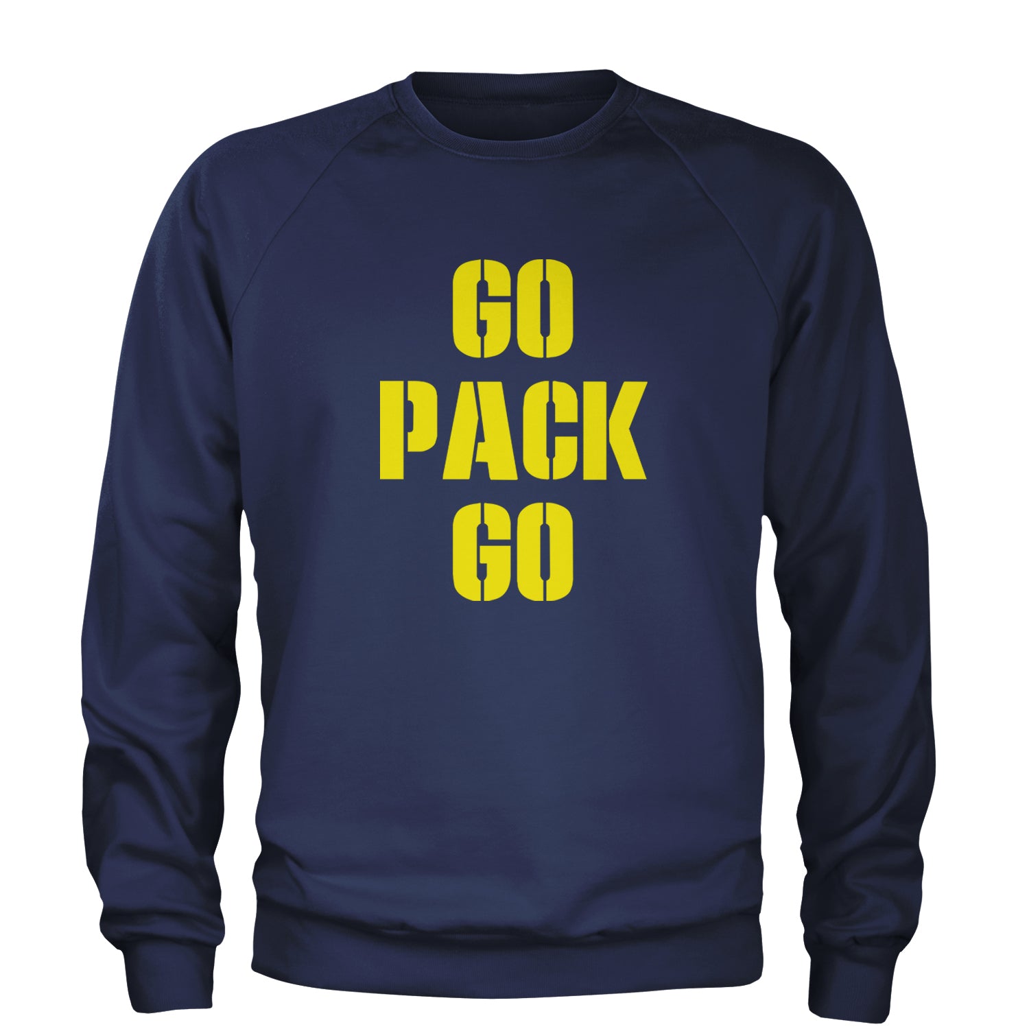 Go Pack Go Green Bay Adult Crewneck Sweatshirt football, greenbay, packer by Expression Tees