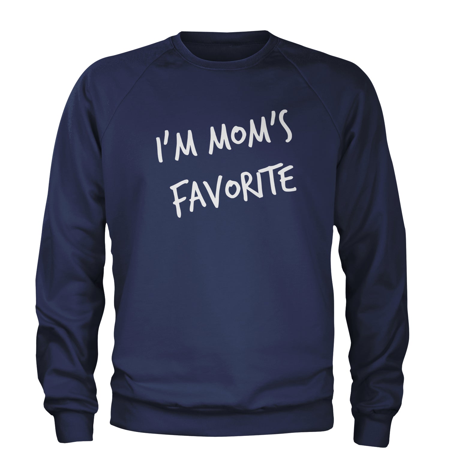 I'm Mom's Favorite Adult Crewneck Sweatshirt bear, buck, mama, papa by Expression Tees