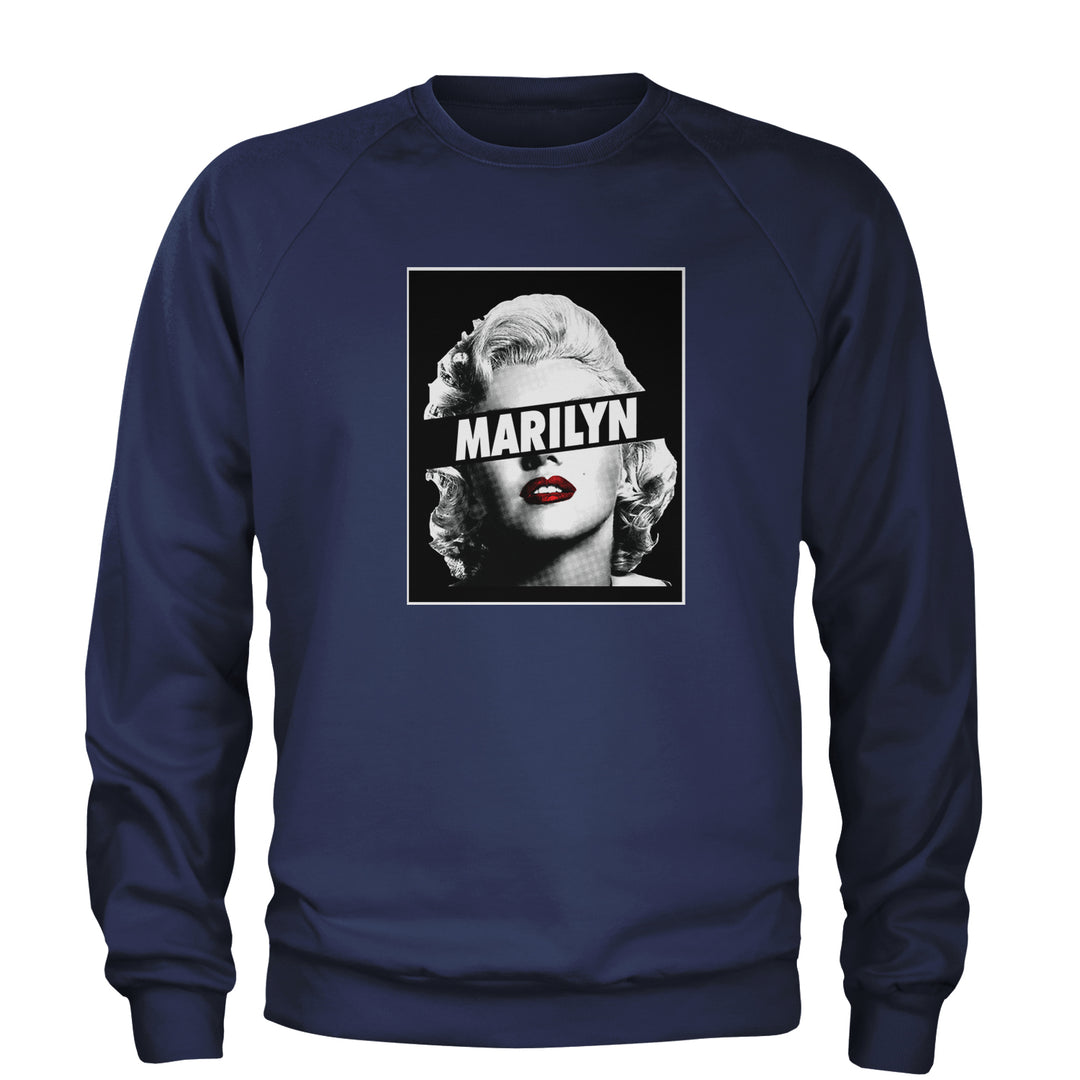Marilyn Monroe Censored Adult Crewneck Sweatshirt american, icon, marilyn, monroe by Expression Tees
