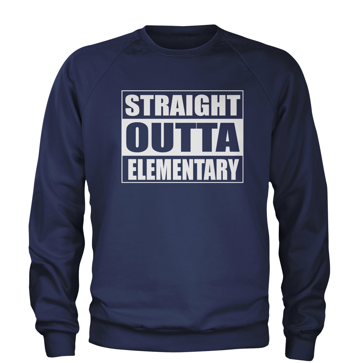 Straight Outta Elementary Adult Crewneck Sweatshirt 2020, 2021, 2022, class, of, quarantine, queen by Expression Tees