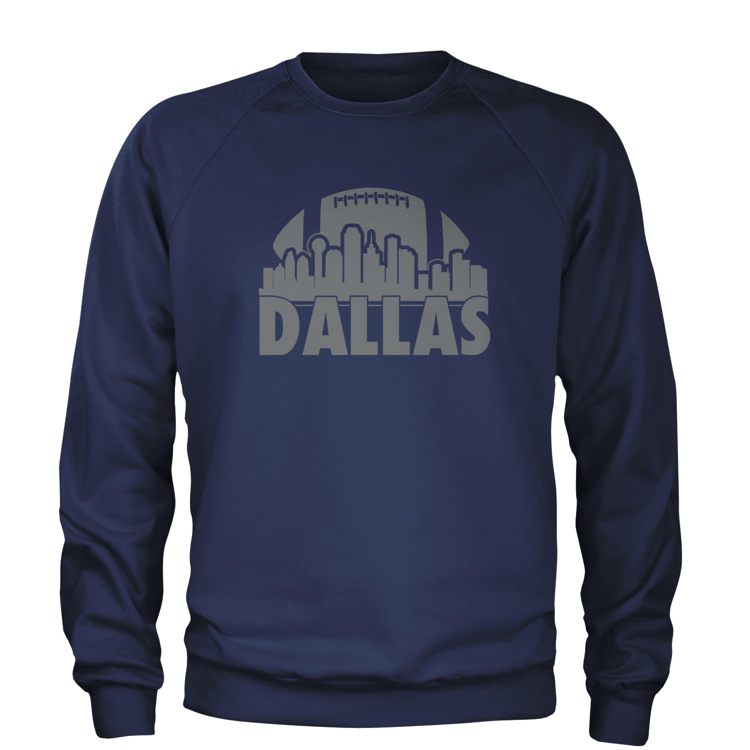Dallas Texas Skyline Adult Crewneck Sweatshirt dallas, Texas by Expression Tees