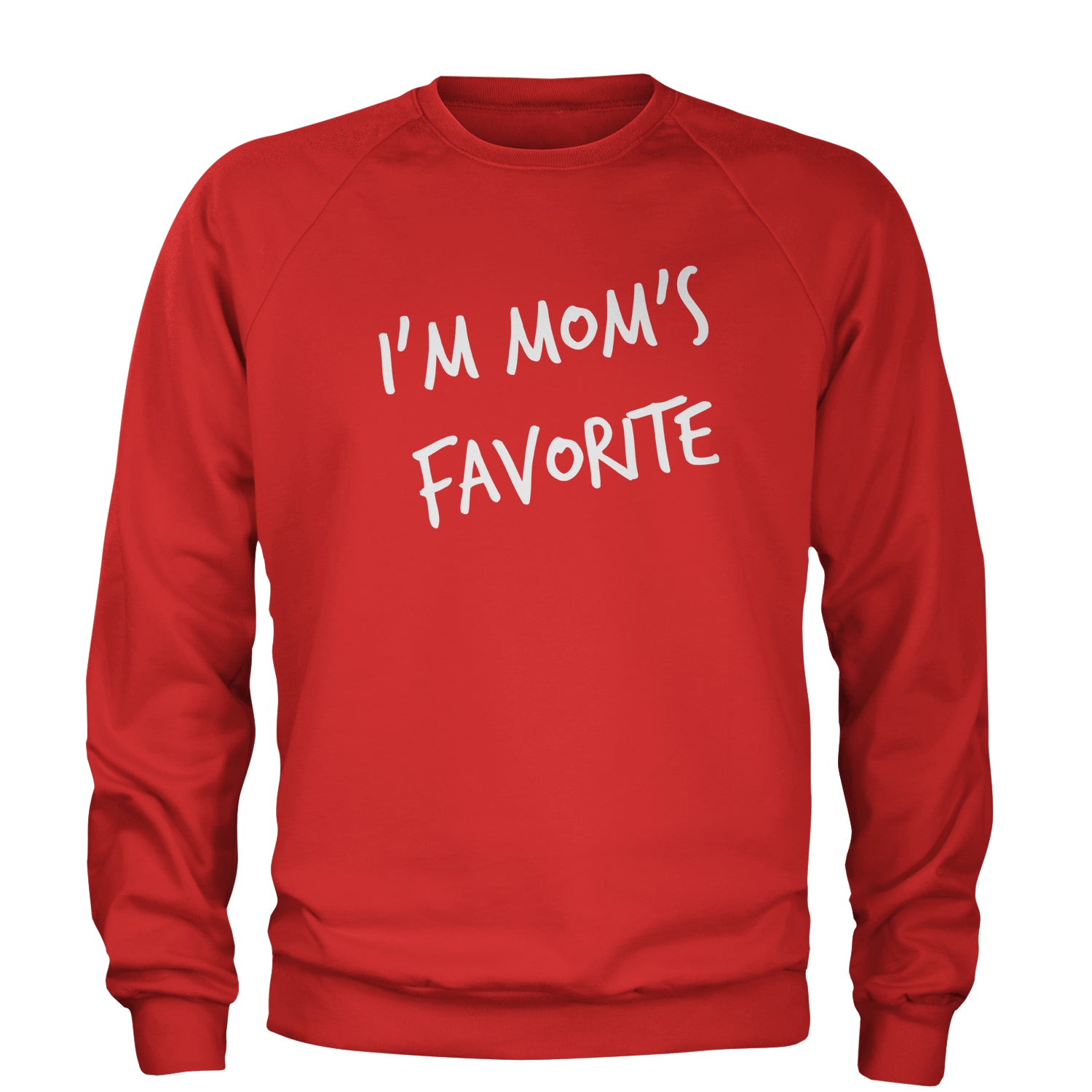 I'm Mom's Favorite Adult Crewneck Sweatshirt bear, buck, mama, papa by Expression Tees