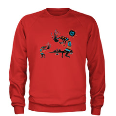Native American Kokopelli Southwest Adult Crewneck Sweatshirt american, hopi, indian, native, navajo by Expression Tees