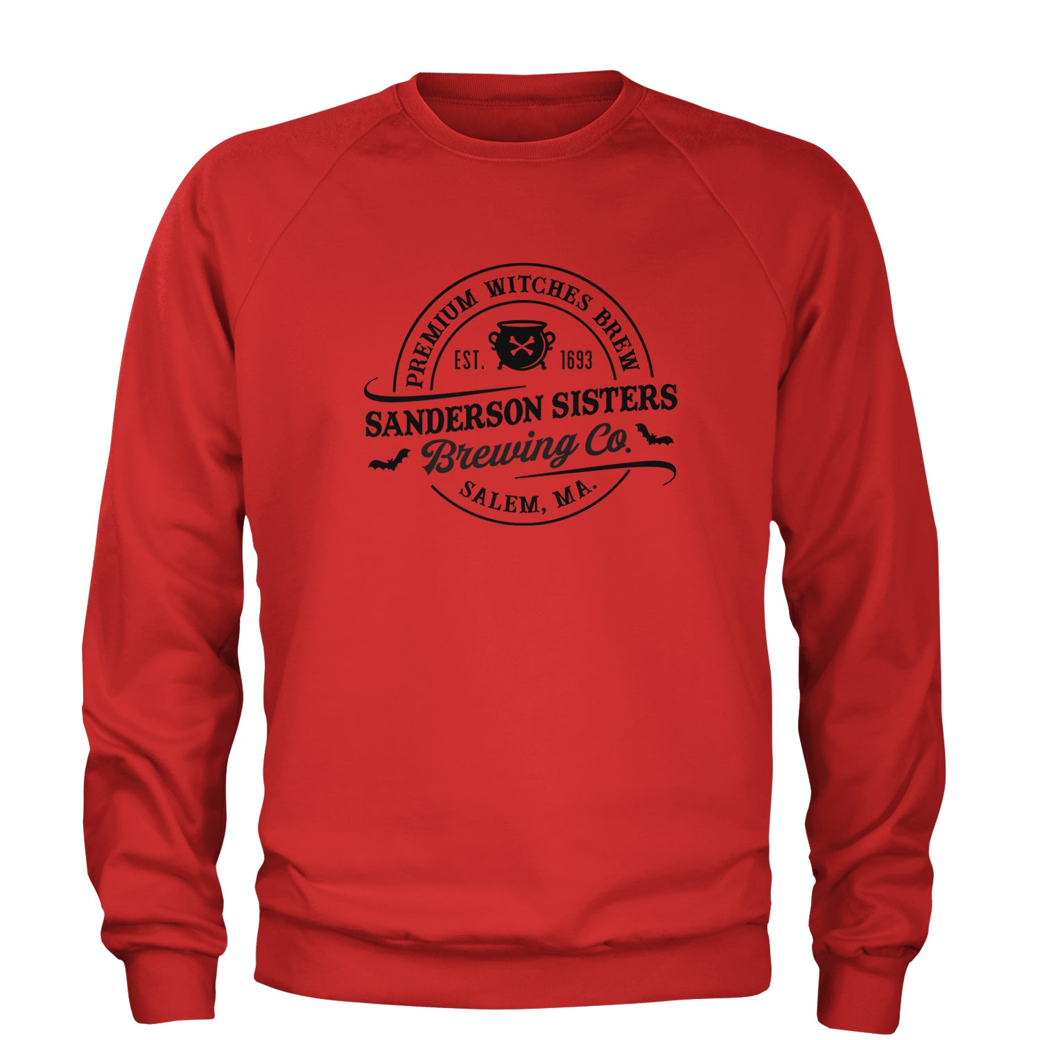 Sanderson Sisters Brewing Company Witches Brew Adult Crewneck Sweatshirt descendants, enchanted, eve, hallows, hocus, or, pocus, sanderson, sisters, treat, trick, witches by Expression Tees