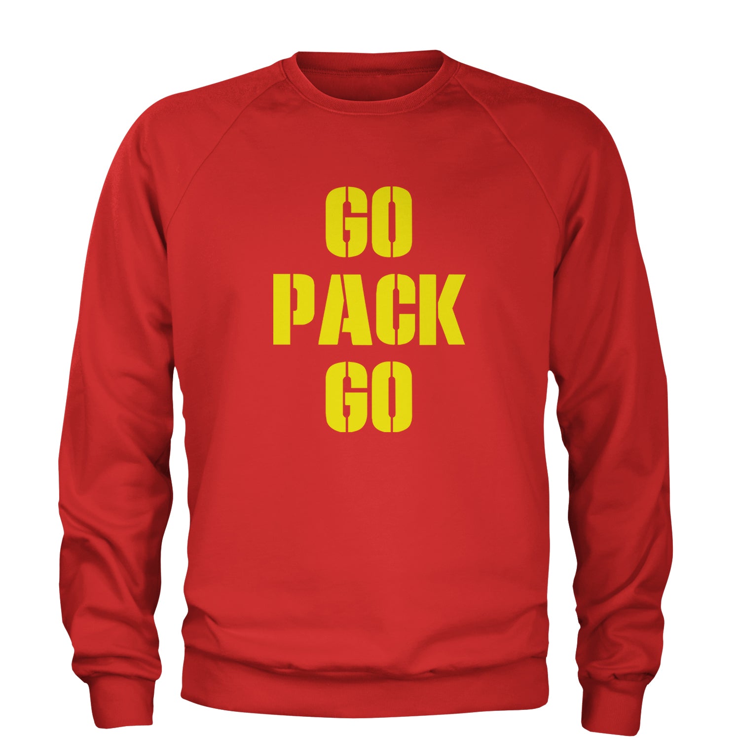 Go Pack Go Green Bay Adult Crewneck Sweatshirt football, greenbay, packer by Expression Tees