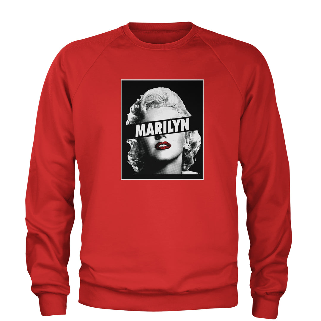 Marilyn Monroe Censored Adult Crewneck Sweatshirt american, icon, marilyn, monroe by Expression Tees
