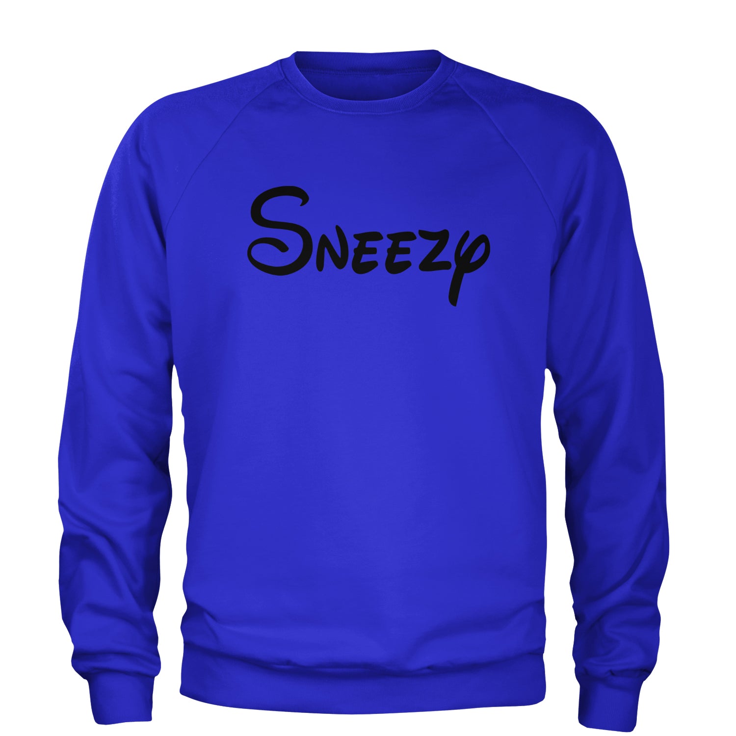 Sneezy - 7 Dwarfs Costume Adult Crewneck Sweatshirt and, costume, dwarfs, group, halloween, matching, seven, snow, the, white by Expression Tees