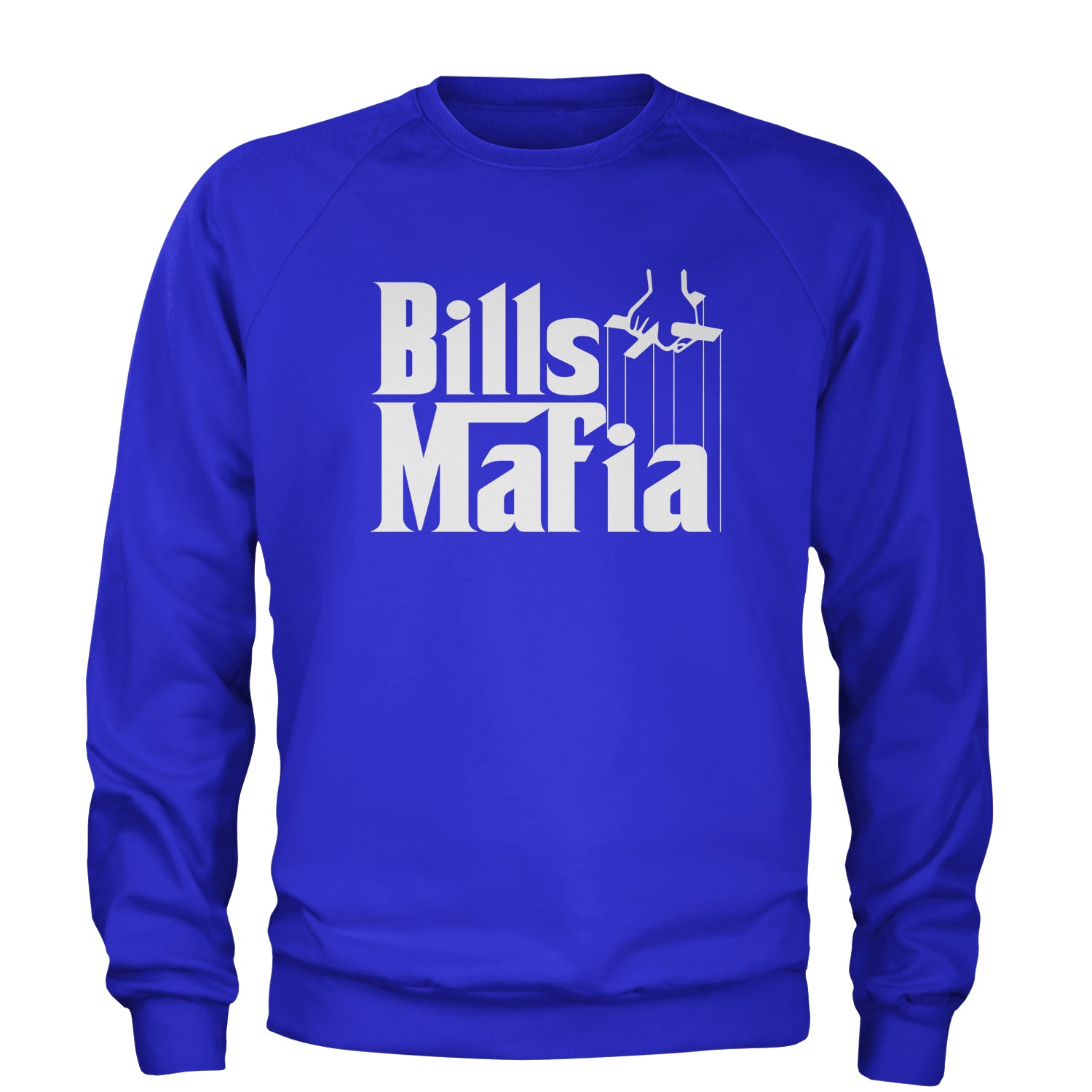 Mafia Bills Mafia Godfather Adult Crewneck Sweatshirt bills, fan, father, football, god, godfather, new, sports, team, york by Expression Tees