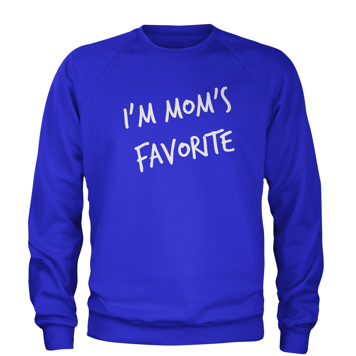 I'm Mom's Favorite Adult Crewneck Sweatshirt bear, buck, mama, papa by Expression Tees