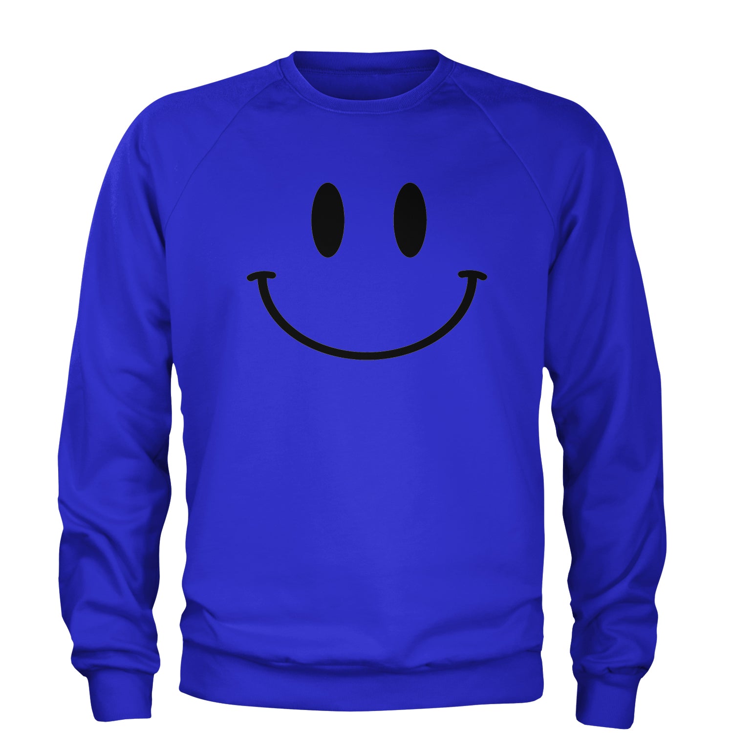 Emoticon Big Smile Face Adult Crewneck Sweatshirt emoji, emoticon, face, happy, smiley by Expression Tees
