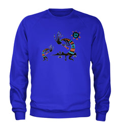 Native American Kokopelli Southwest Adult Crewneck Sweatshirt american, hopi, indian, native, navajo by Expression Tees