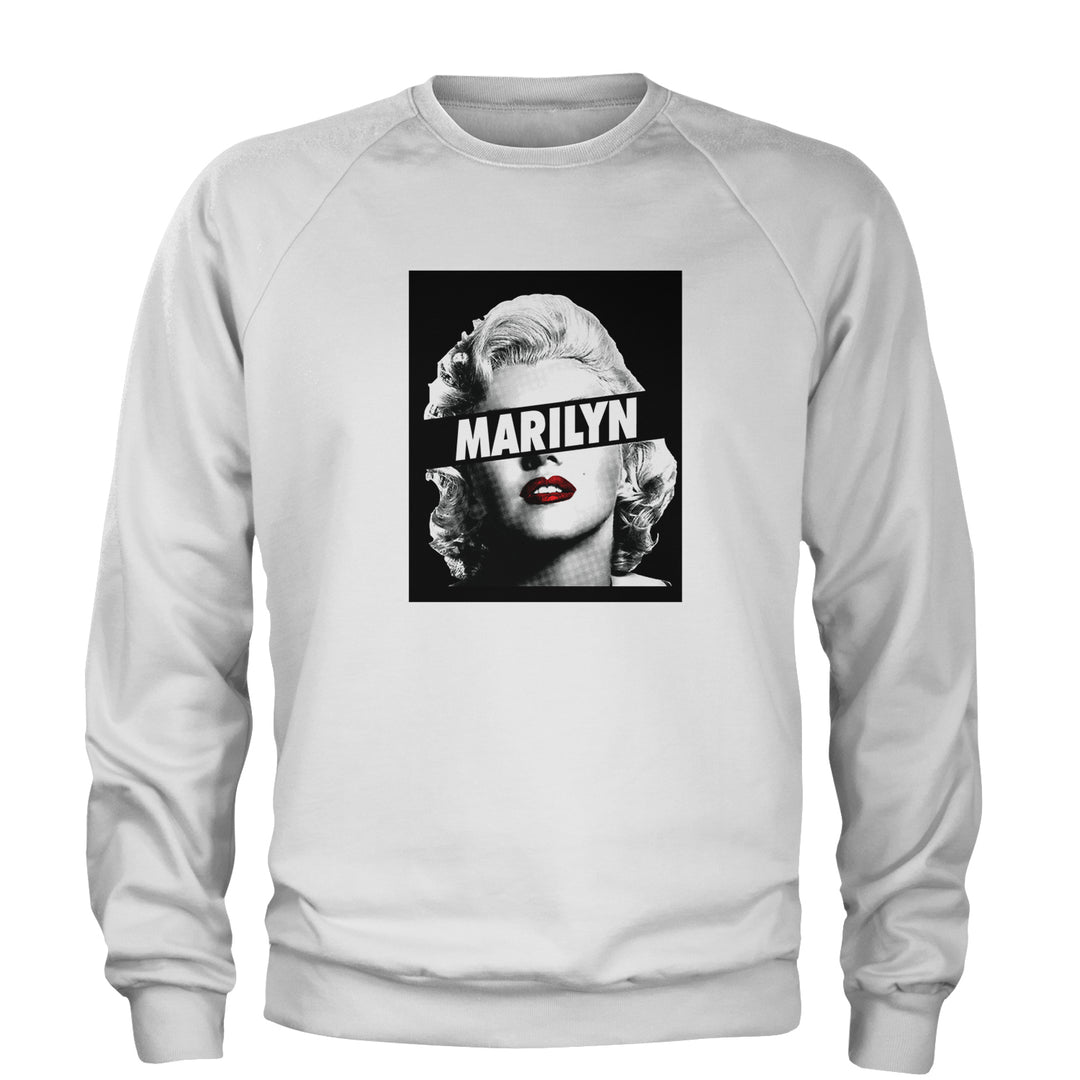 Marilyn Monroe Censored Adult Crewneck Sweatshirt american, icon, marilyn, monroe by Expression Tees