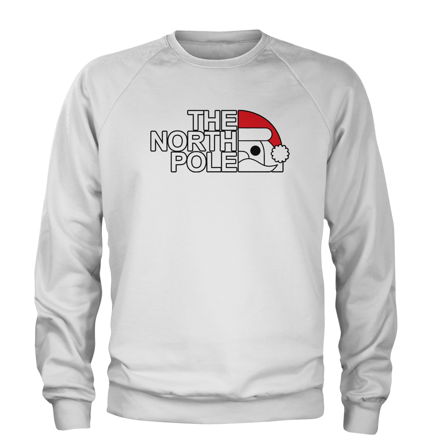 The North Pole Santa Adult Crewneck Sweatshirt christmas, funny, nick, old, santa, st, xmas by Expression Tees