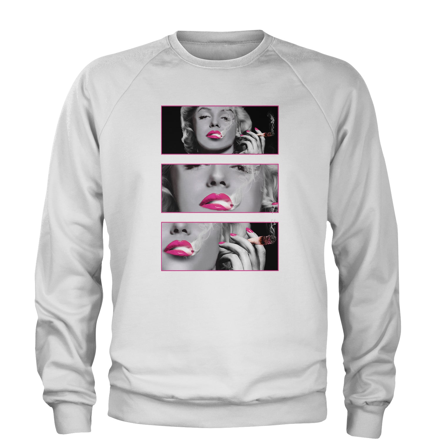 Marilyn Monroe Roll It Lick It Smoke It Adult Crewneck Sweatshirt