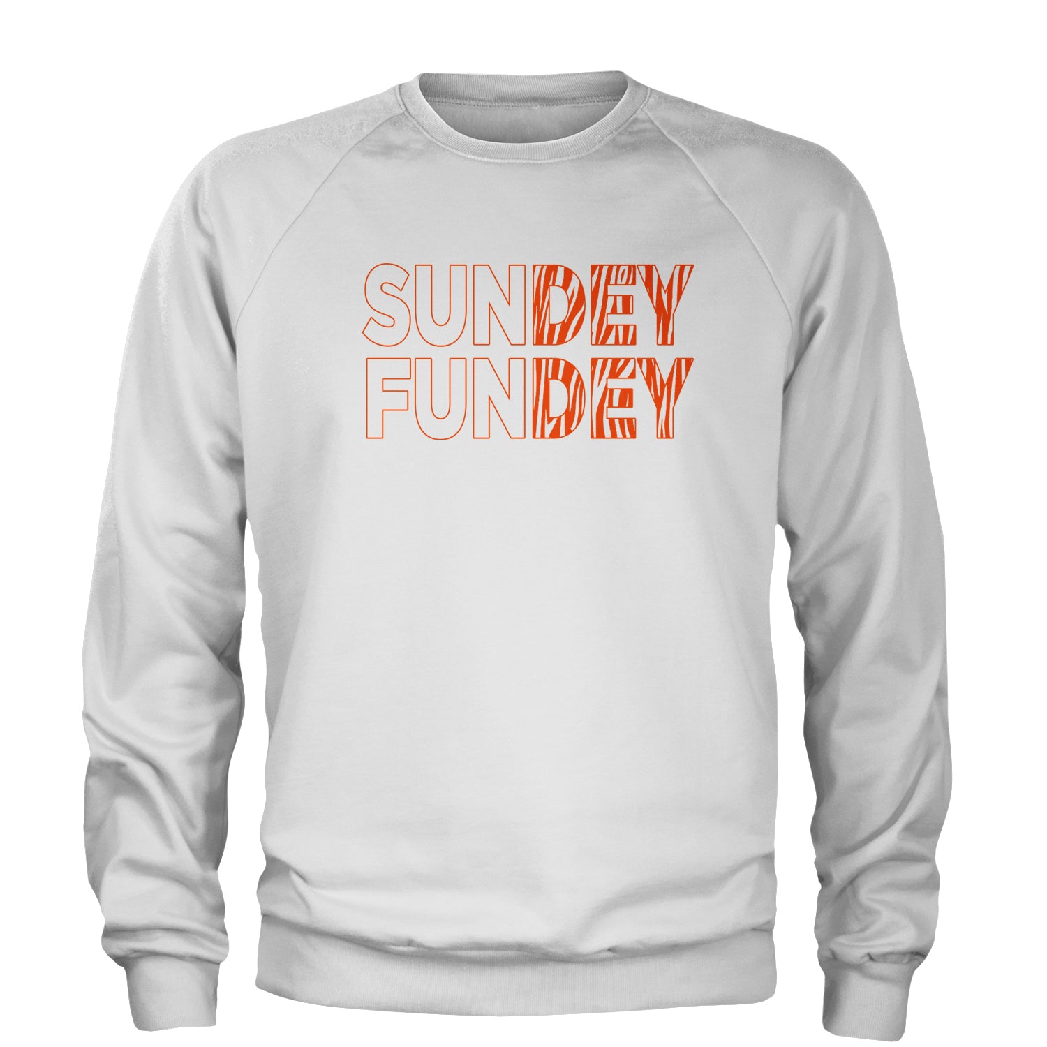 SunDEY FunDEY Sunday Funday Adult Crewneck Sweatshirt ball, burrow, dey, foot, football, joe, ohio, sports, who by Expression Tees