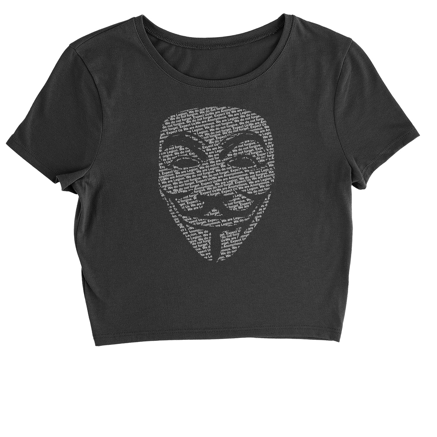 V For Vendetta Anonymous Mask Cropped T-Shirt #expressiontees by Expression Tees