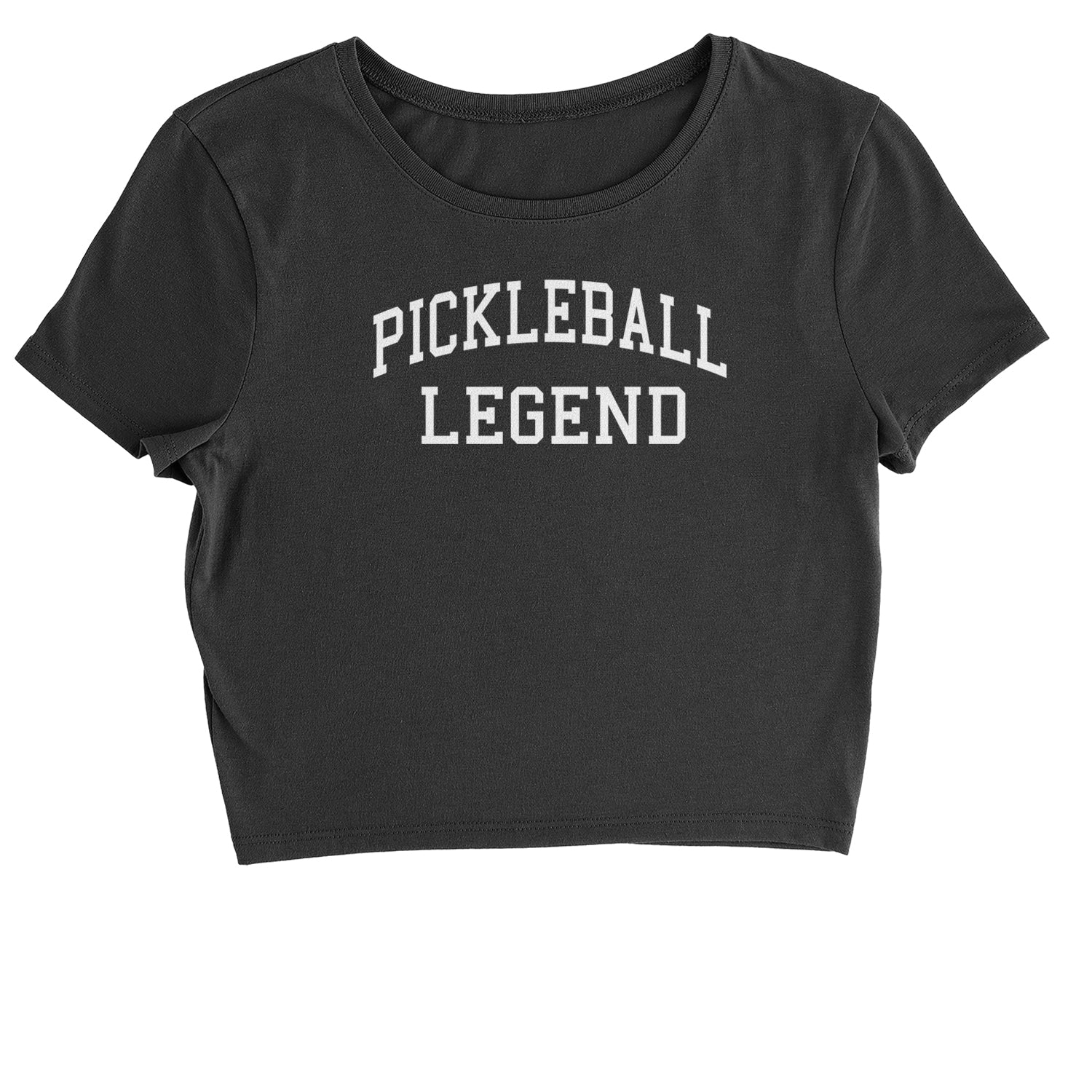 Pickleball Legend Cropped T-Shirt ball, dink, dinking, pickle, pickleball by Expression Tees