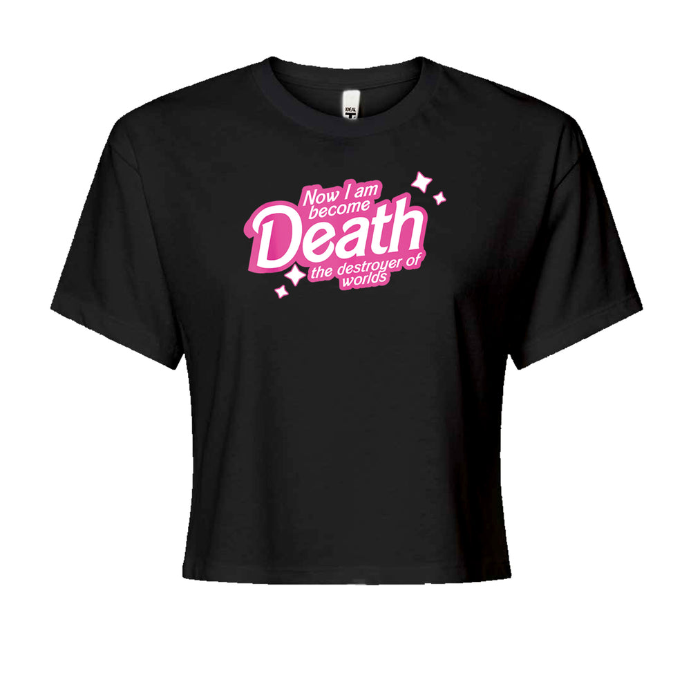 Now I am Become Death Barbenheimer graphic on Women's Boxy Crop T-Shirt alternate view 2
