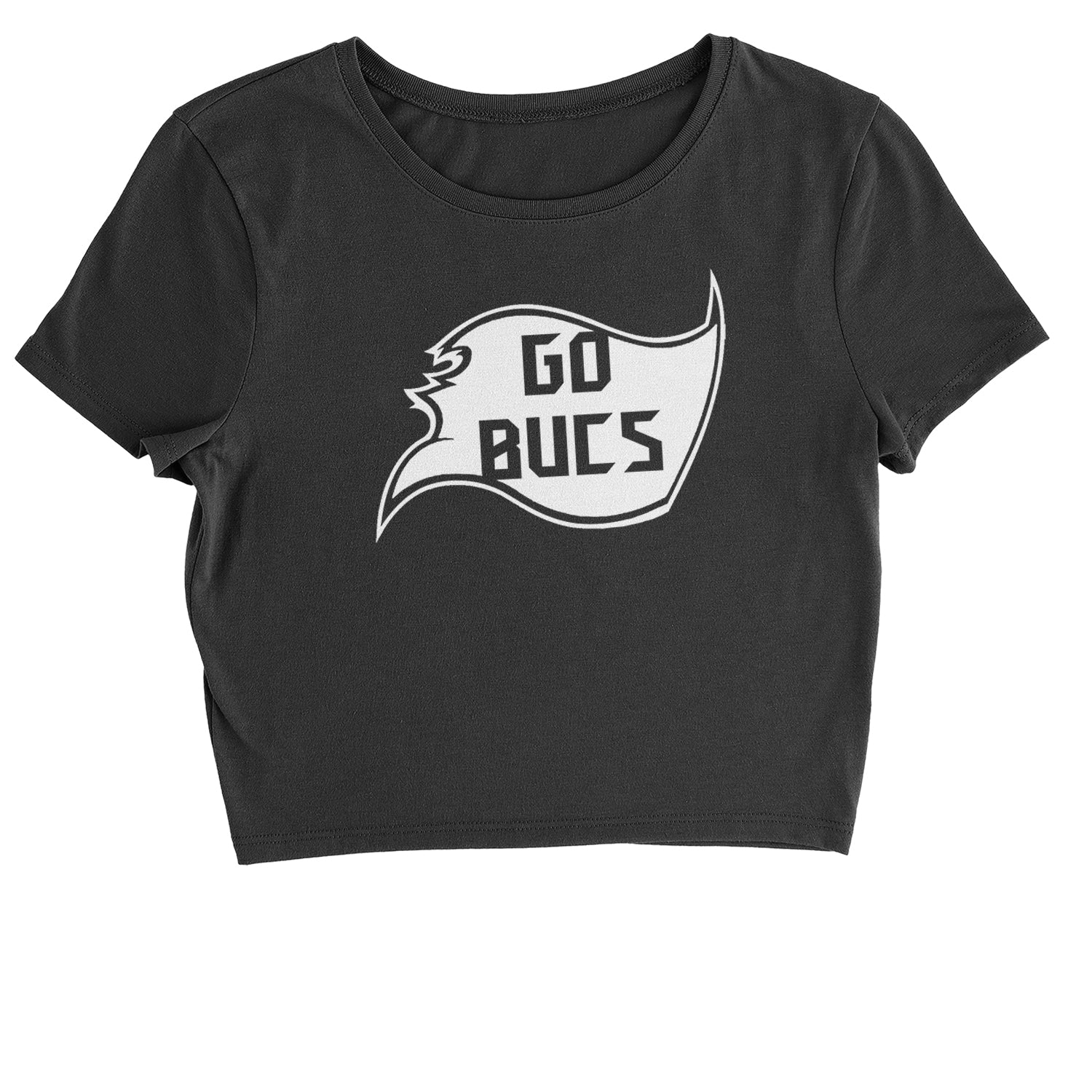 Go Bucs Buccaneers Cropped T-Shirt ball, flag, foot, raise, tampa, the by Expression Tees