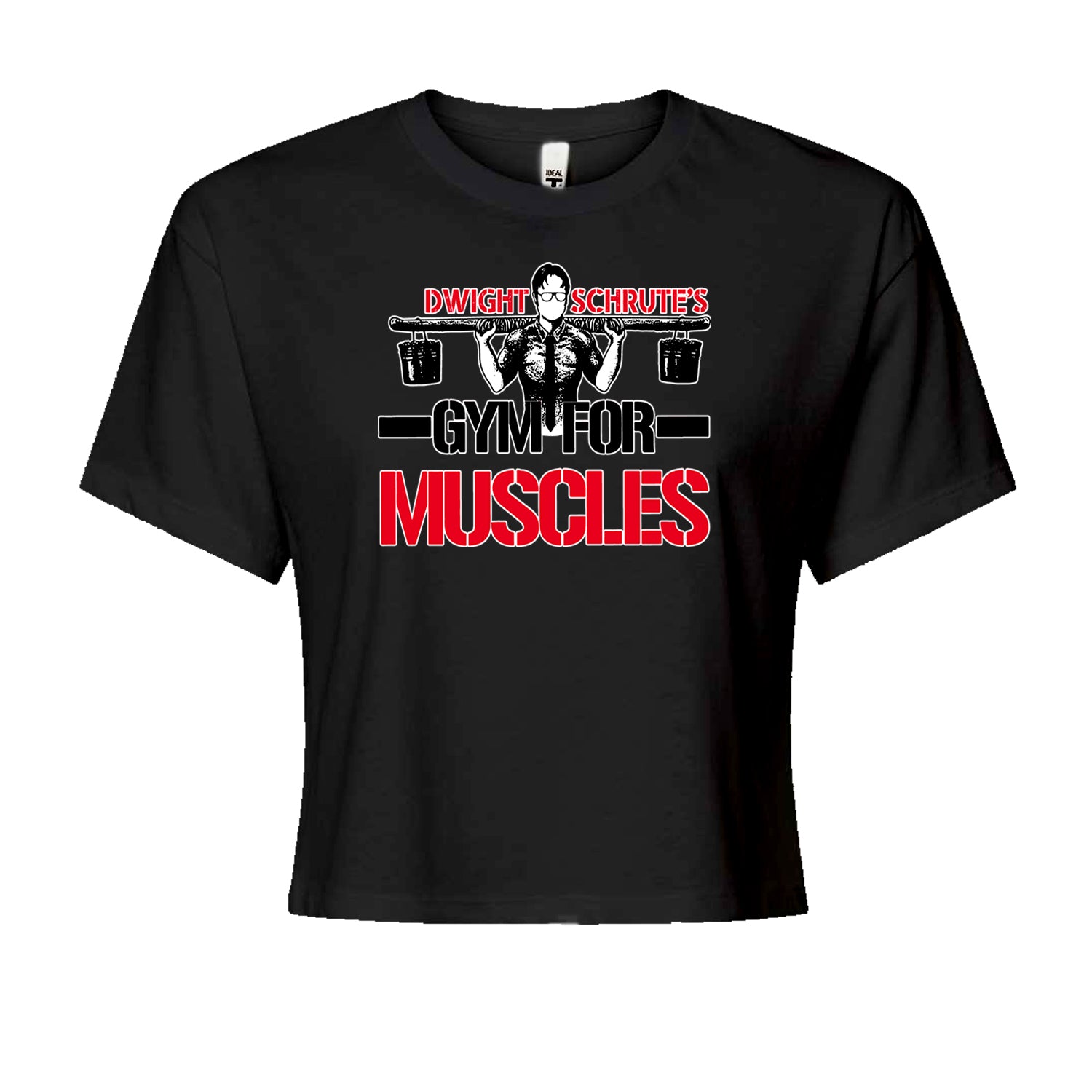 Dwight Schrute Gym For Muscles Office Workout Cropped T-Shirt